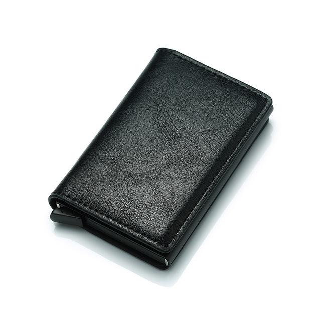 RetroShield RFID Wallet with Pop-Up Card Holder & Elastic Cash Pocket