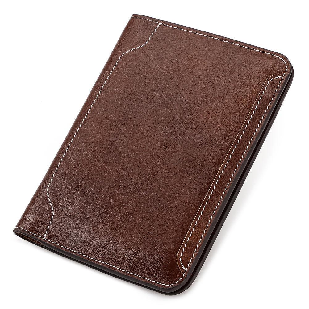 Premium Leather Passport Holder Travel Wallet with Card Slots for Men & Women
