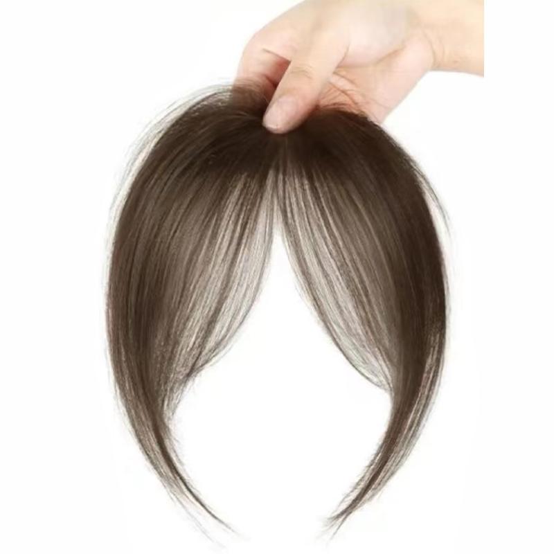 Invisible Clip In Hair Bangs Extension for Women Natural Fluffy Face Framing Wig Piece