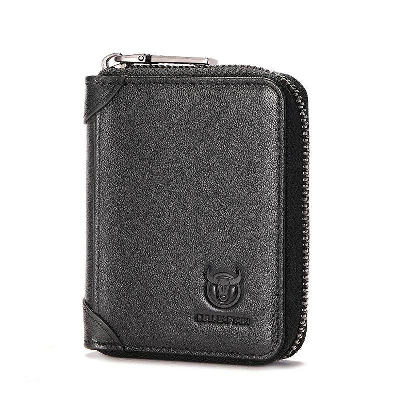 RFID Blocking Leather Card Holder Wallet with Multi Card Slots for Men and Women