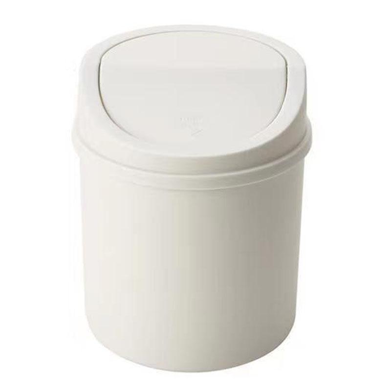 Cute Mini Desktop Trash Can with Flip Lid for Dorm Room, Office Desk & Vanity Storage
