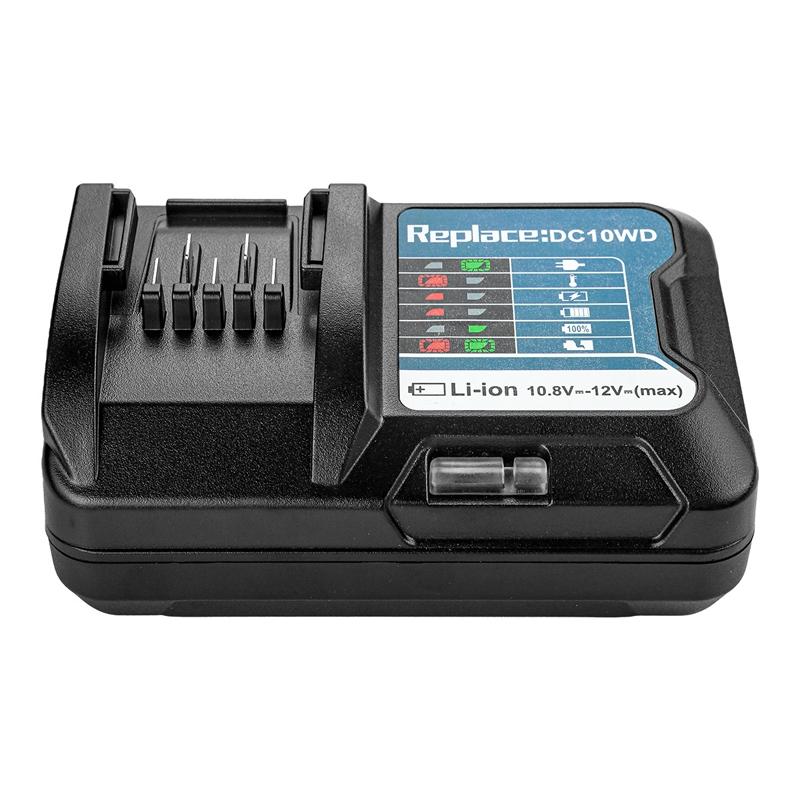 Makita Compatible 10.8V 12V Lithium Battery Charger with Smart LED Protection System