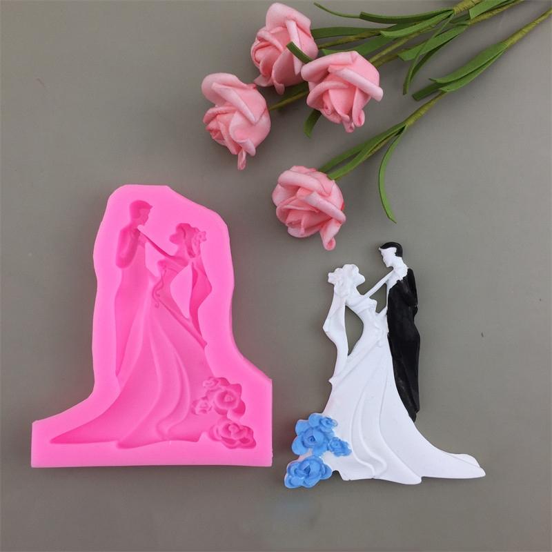 Premium Bride and Groom Silicone Chocolate Mold for Cakes & DIY Crafts