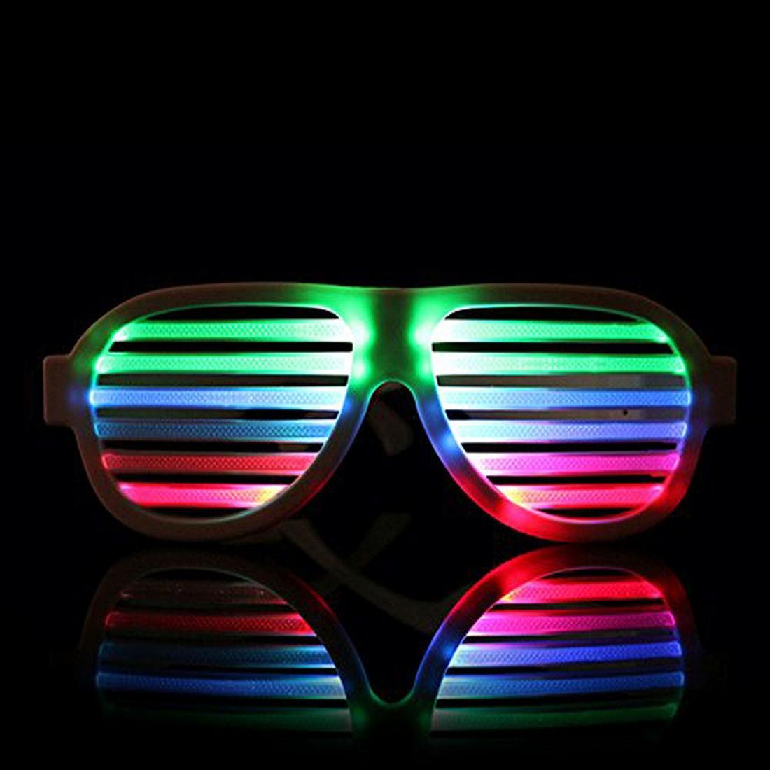 LED Party Glasses USB Rechargeable LED Music Glasses for Clubs, Festivals & Raves