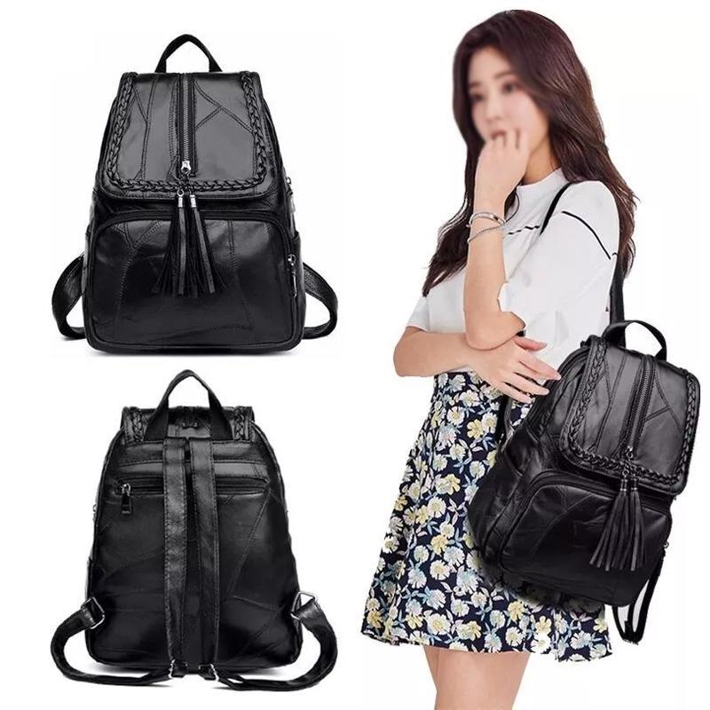 PU Leather Backpack Purse for Women – Large Capacity Travel Backpack & Everyday School Bag