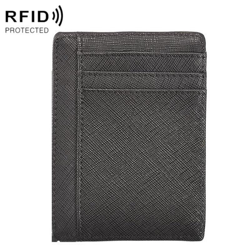 RFID Leather Card Holder Wallet with Coin Pocket