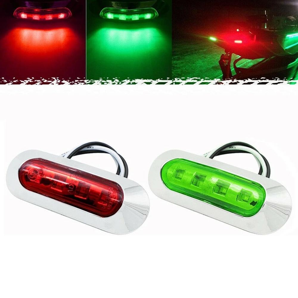 MK-234 Boat Navigation Lights 12V LED Marine Red & Green Safety Signal Light Set