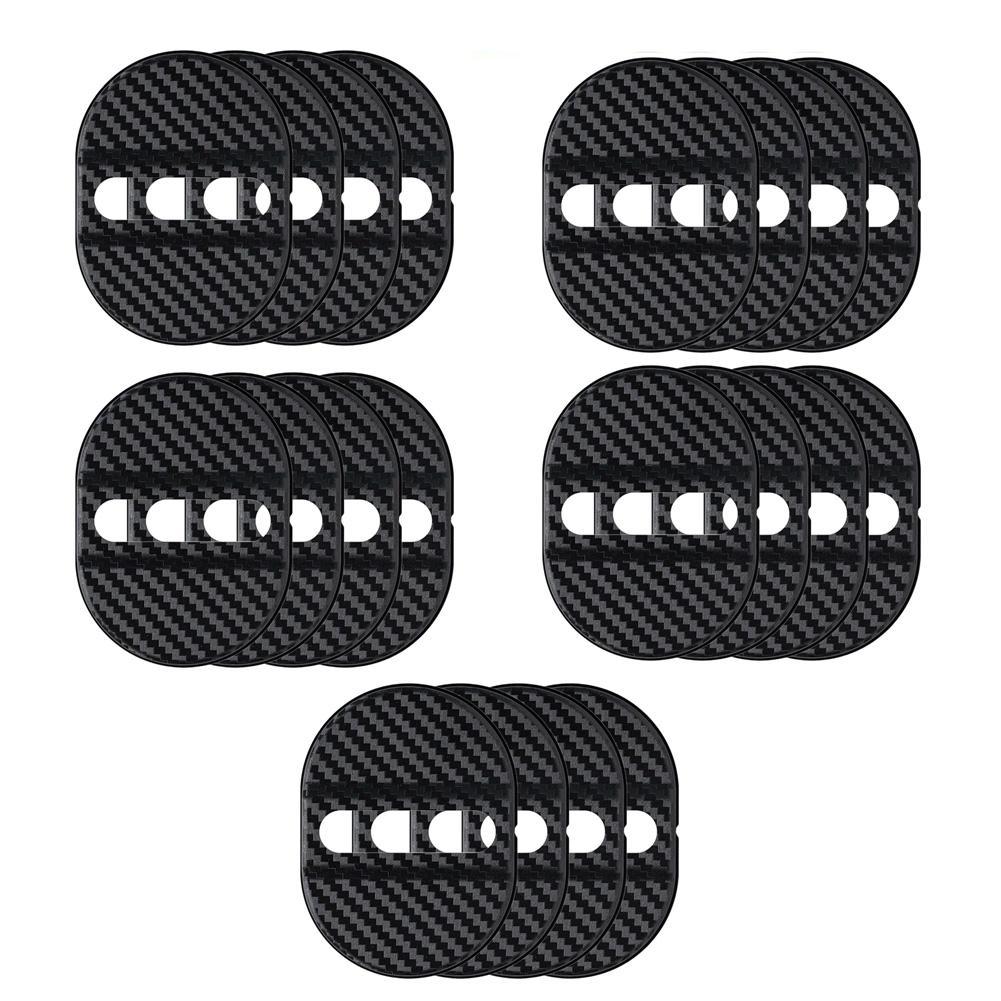 Car Door Latch Protector Covers, Anti-Rust Door Lock Cover with Noise-Reducing Shock Absorption 5 Sets