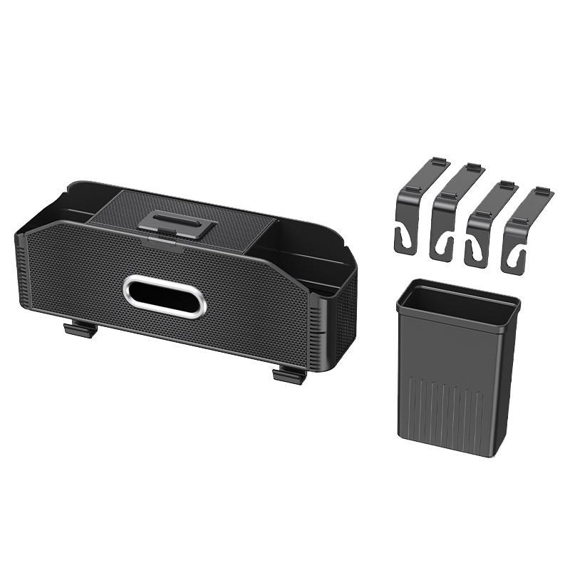 Car Seat Organizer with Retractable Cup Holder & Phone Storage Pocket