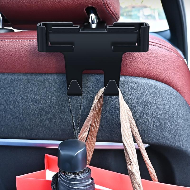 Car Headrest Phone Holder & Storage Hook Organizer for Bags, Groceries and Travel