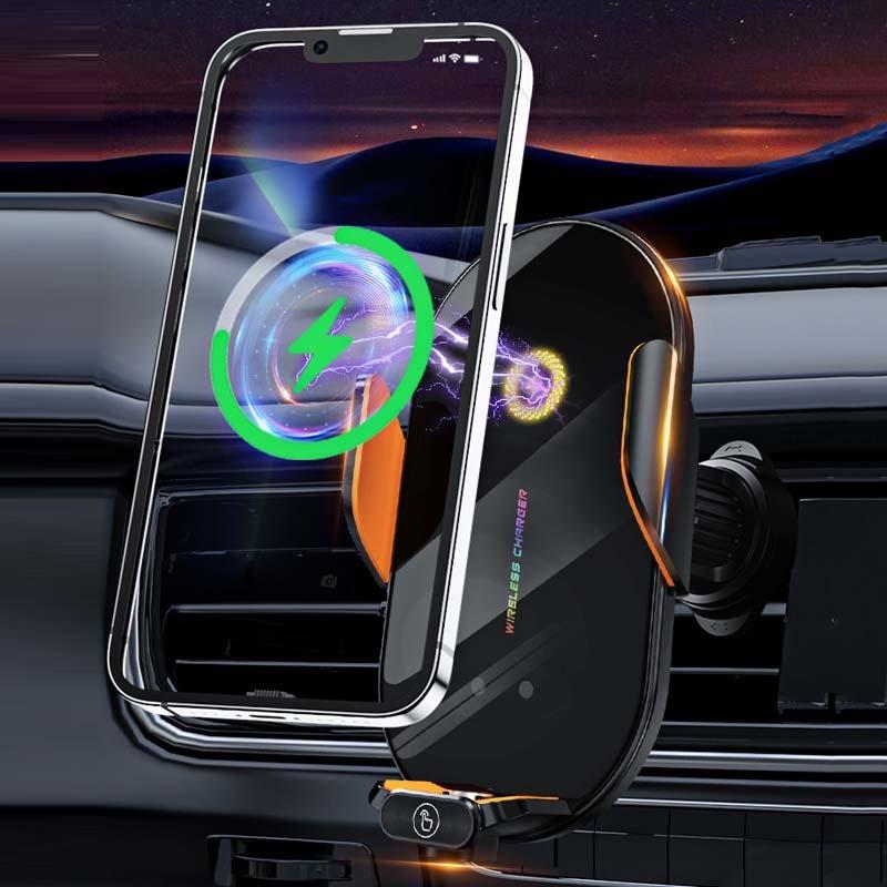 C3 Wireless Car Charger Mount with Infrared Auto-Clamping & 15W Fast Charging