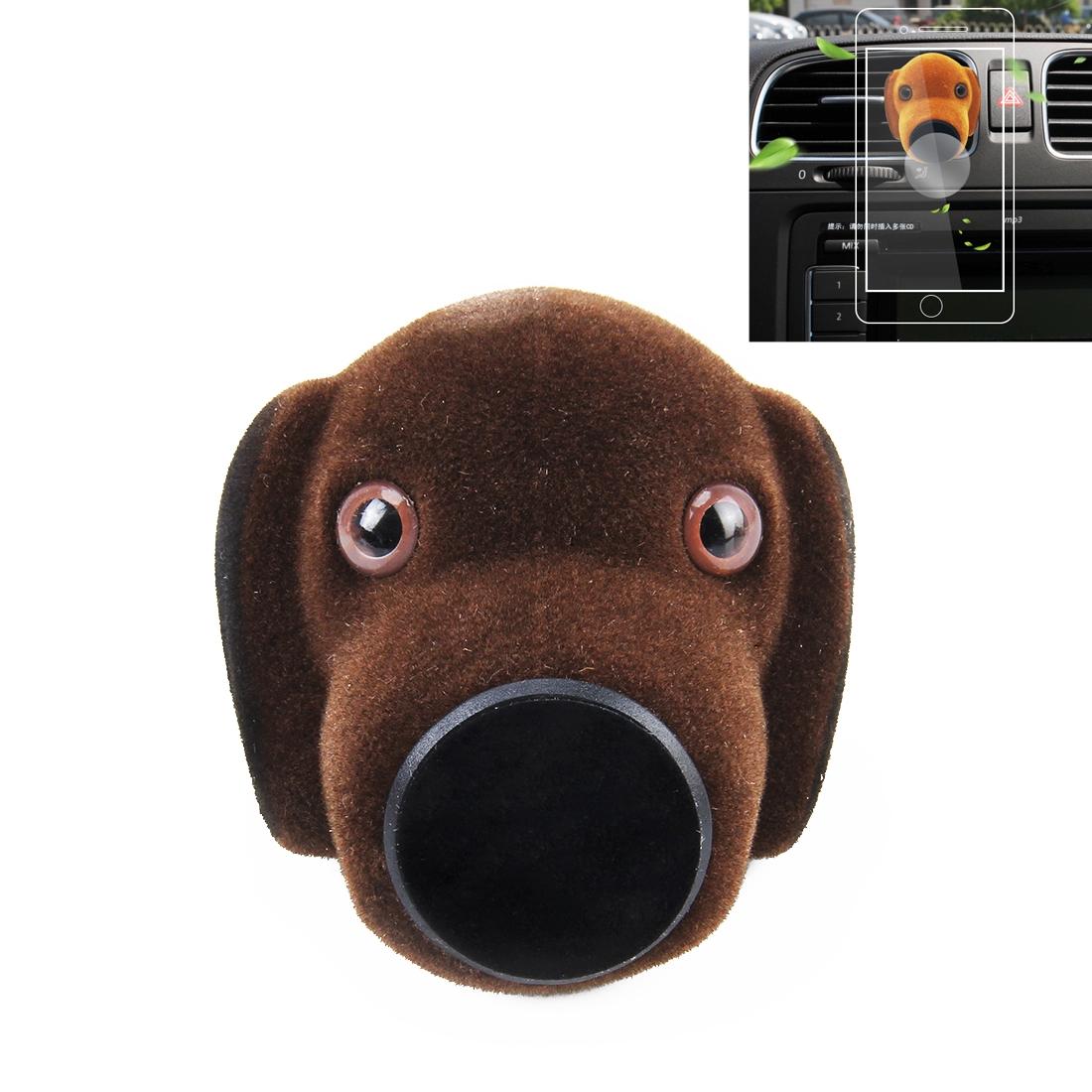 Car Cartoon Diffuser Air Freshener Perfume Vent Clip Styling Magnetic Support Phone Holder Taupe