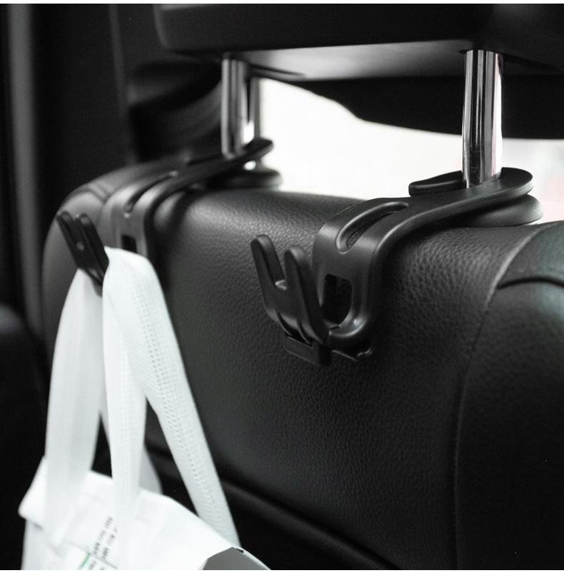3PCS Car Seat Headrest Hook Foldable Car Headrest Hook with Phone Holder Heavy Duty Bag Organizer
