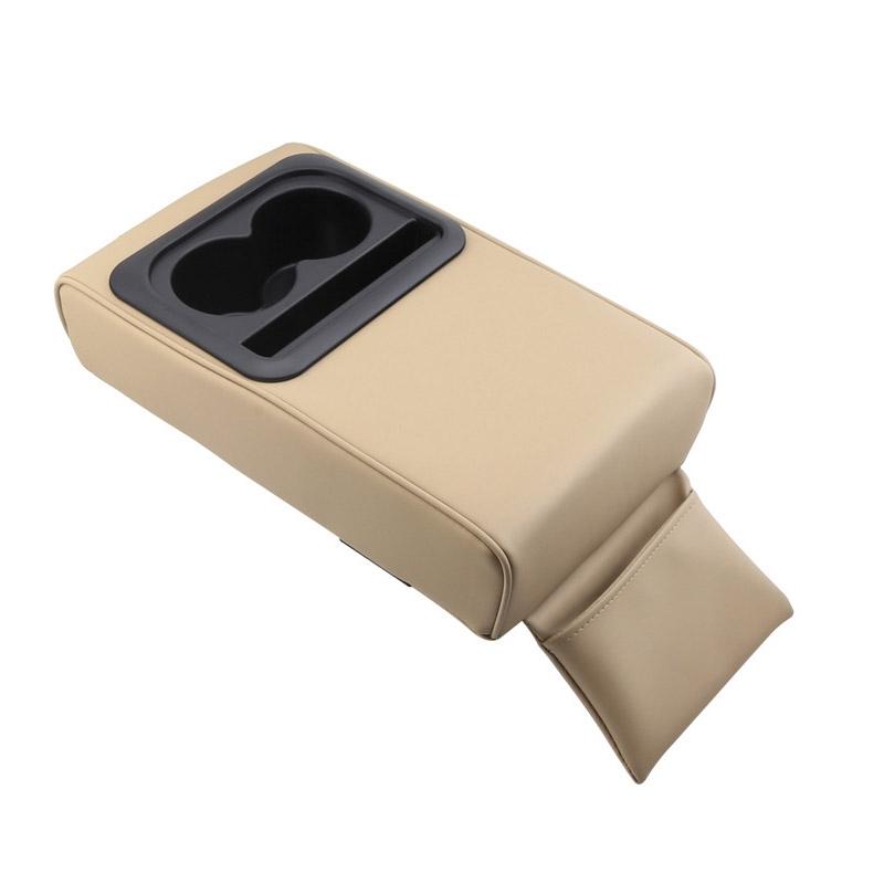 Premium Car Armrest Cushion with Car Cup Holder Organizer Memory Foam Center Console Support