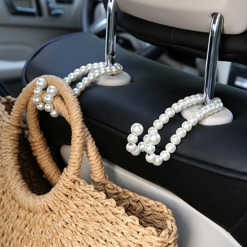 Stainless Steel Car Seat Back Hook with Phone Holder Heavy Duty Car Headrest Hook Organizer