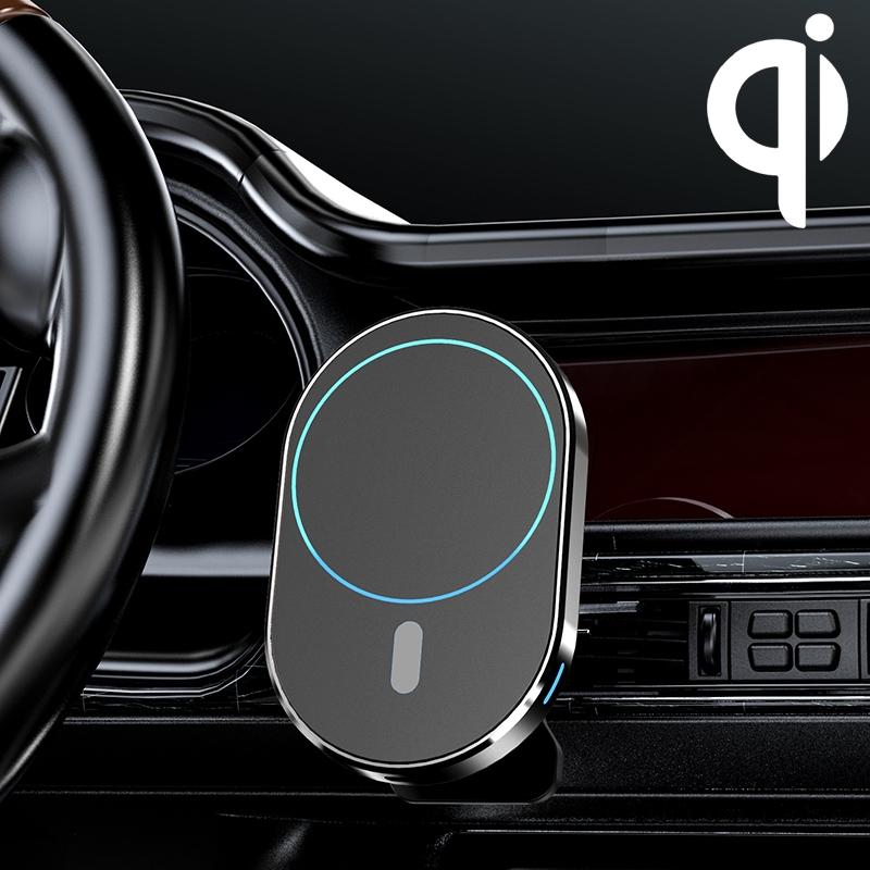 JJT 968 Magnetic Car Charger 15W Fast Wireless Car Charger with 360 Degree Air Vent Mount