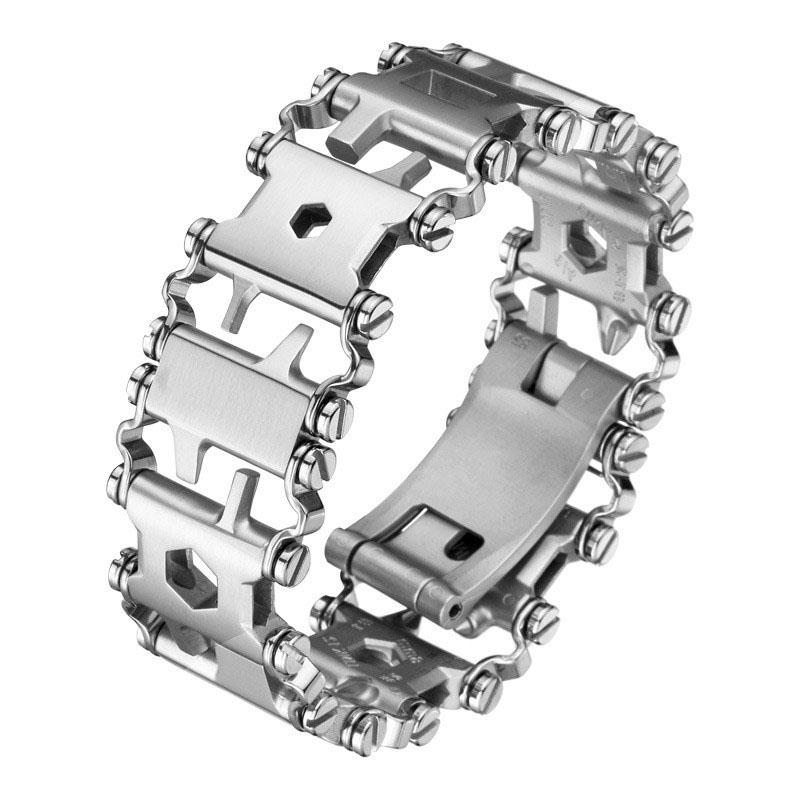 Multifunctional Survival Bracelet Stainless Steel Outdoor Tool Bracelet for Hiking Camping and Everyday Wear