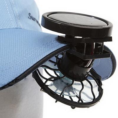 Portable Solar Powered Clip Fan Mini Travel Cooling Fan for Outdoor Hats Camping and Fishing