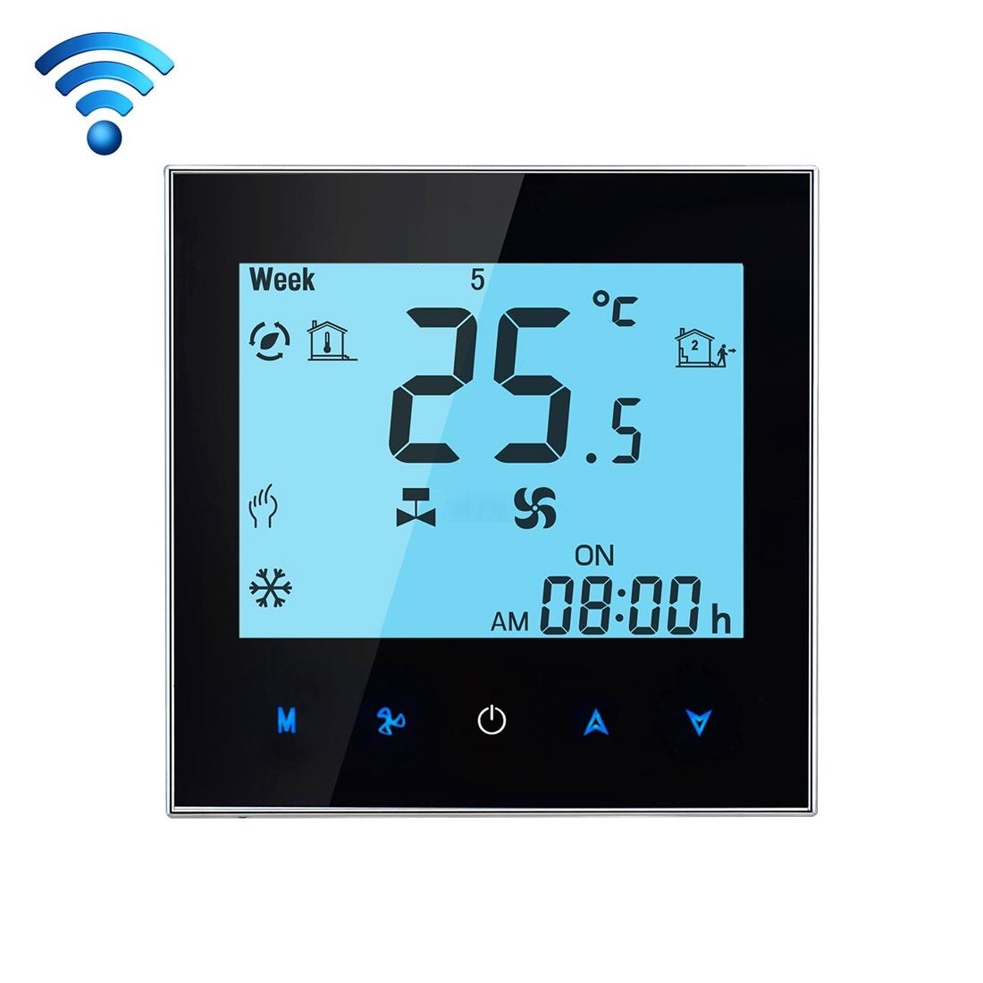 WiFi Programmable Room Thermostat LCD Smart AC Controller for 2 Pipe Fan Coil Units