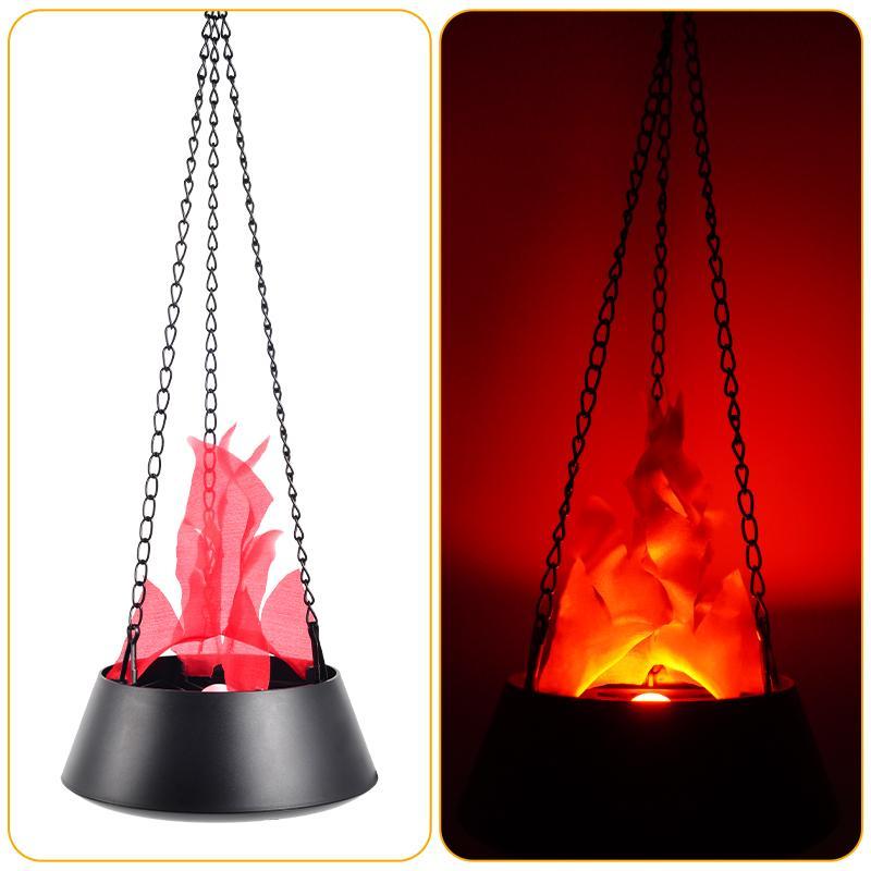 Realistic LED Flame Lamp Hanging or Desktop Flame Effect Light for Halloween Home Party Decor