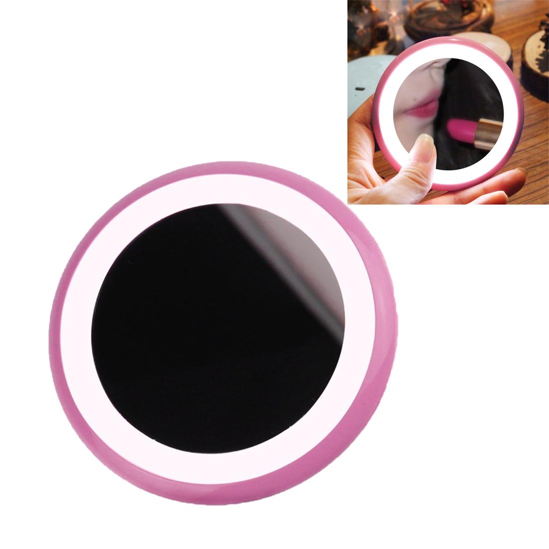 Portable LED Makeup Mirror Rechargeable Donut Vanity Mirror with LED Desk Lamp and Night Light