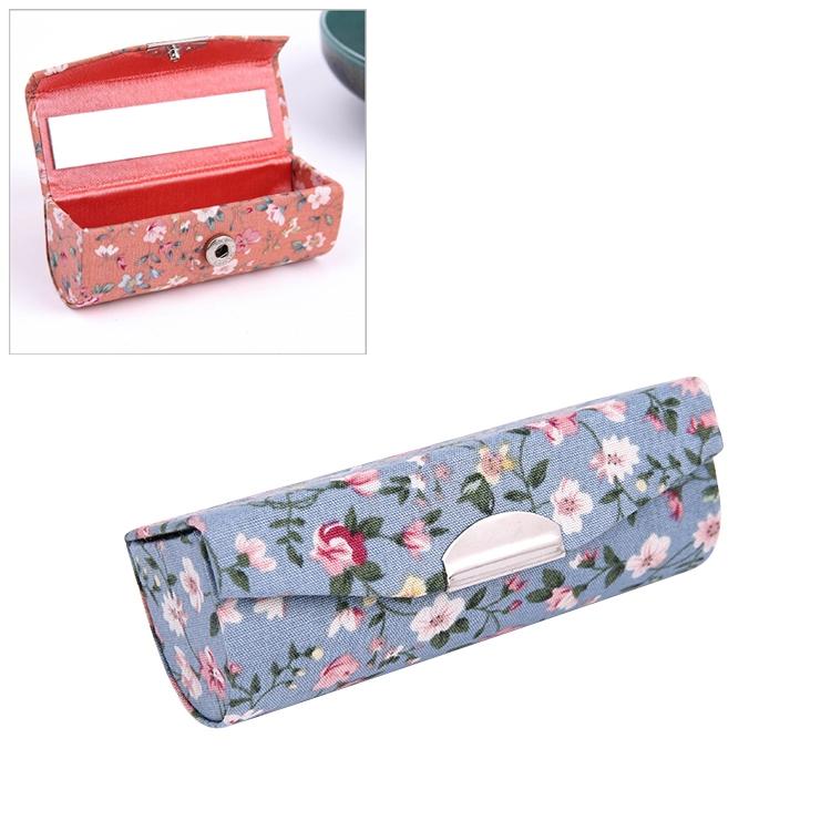 Portable Lipstick Case with Mirror Travel Makeup Organizer Compact Cosmetic Storage Box