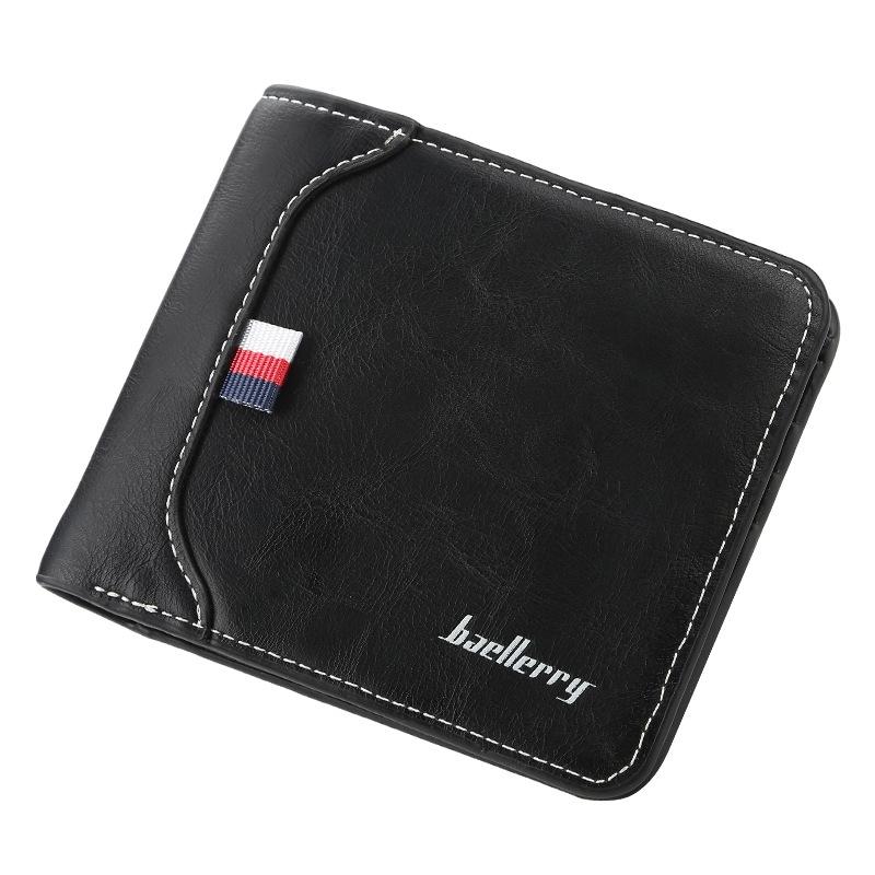Baellerry Men's Wallet Compact Trifold Wallet with Coin Pocket and Card Holder