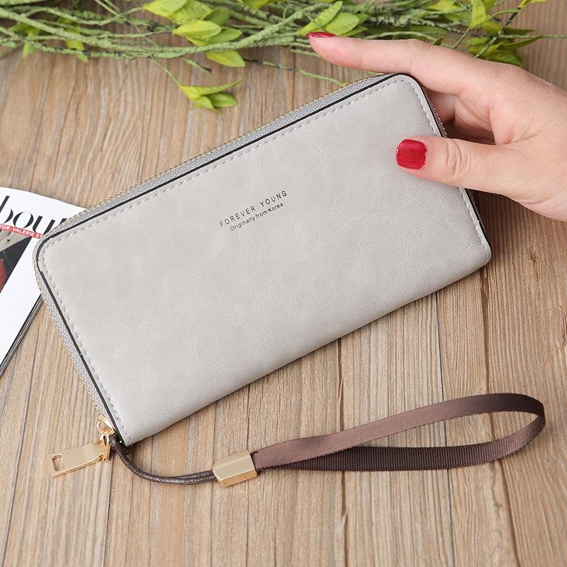 Elegant Women's Long Wallet RFID Style Zip Around Wallet with Large Capacity Card Holder