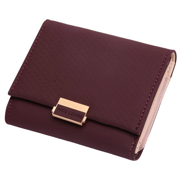 Vintage Women's Wallet Small Leather Wallet with Card Holder Coin Purse Plaid Design