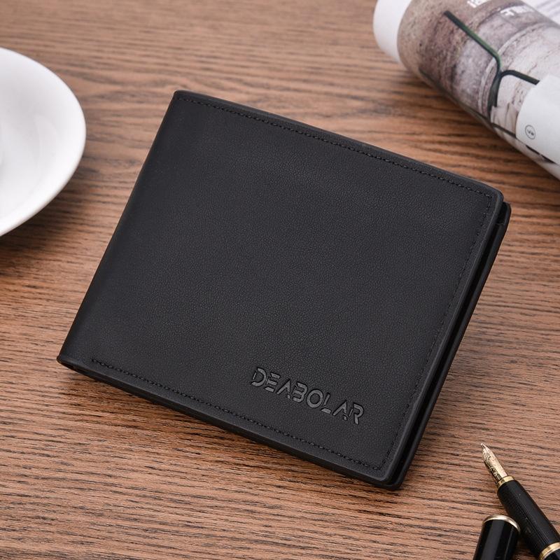 Men's PU Leather Wallet Multi Card Holder with Coin Pocket Compact Bifold Wallet