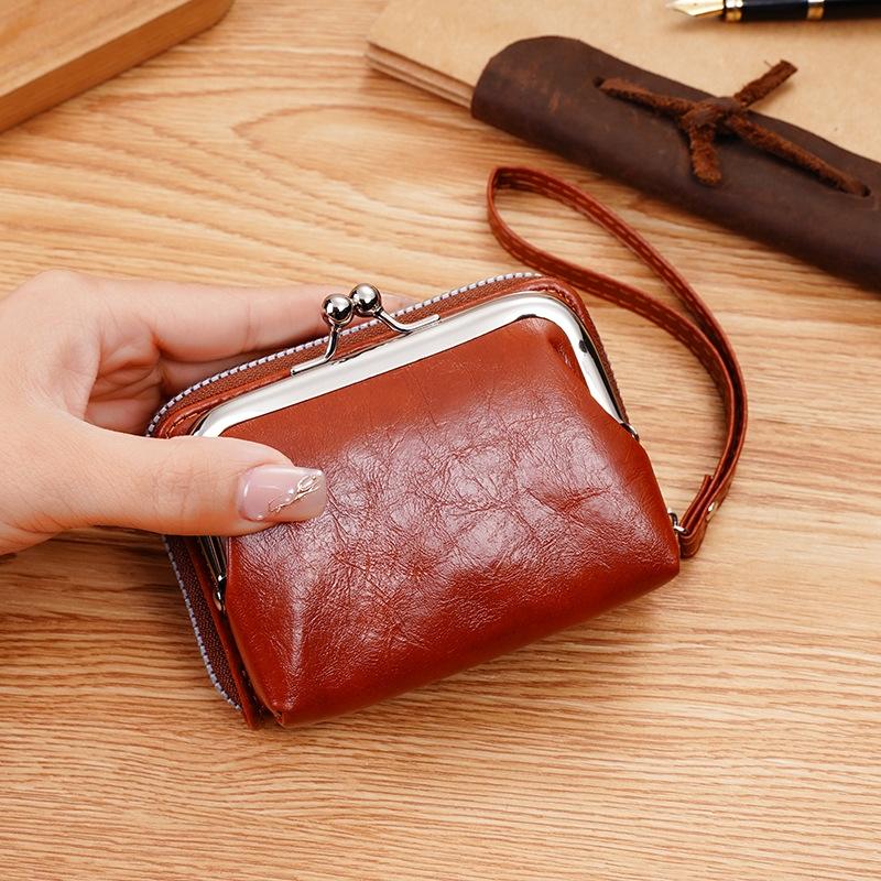 Women's PU Leather Wallet with Buckle Large Capacity Card Holder Coin Purse Clutch