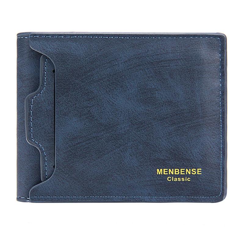 Menbense Men's Bifold Wallet Slim PU Leather Wallet with Multi Card Slots and Zipper Coin Pocket