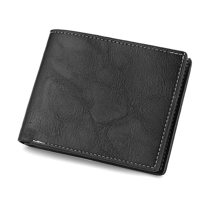 Retro Men's Leather Wallet Slim Bifold Wallet with Money Clip Card Holder and Zipper Coin Pocket