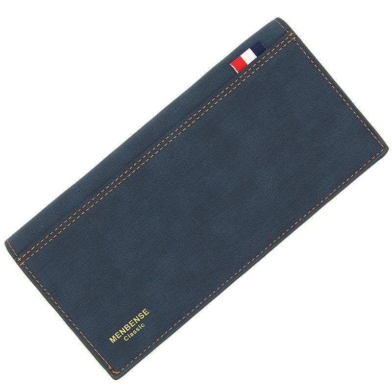 Large Capacity Trifold PU Leather Long Men's Wallet with Zipper Coin Pocket