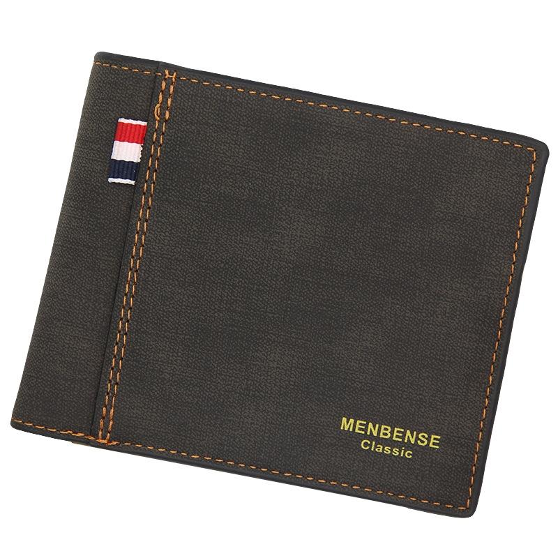 Retro Mens Trifold Wallet Large Capacity PU Leather Wallet with Zipper Coin Pocket
