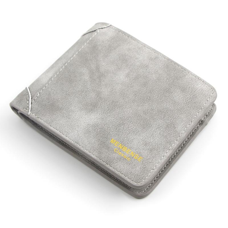 Large Capacity Mens Bifold Wallet Slim PU Leather Wallet with Coin Zipper and ID Window