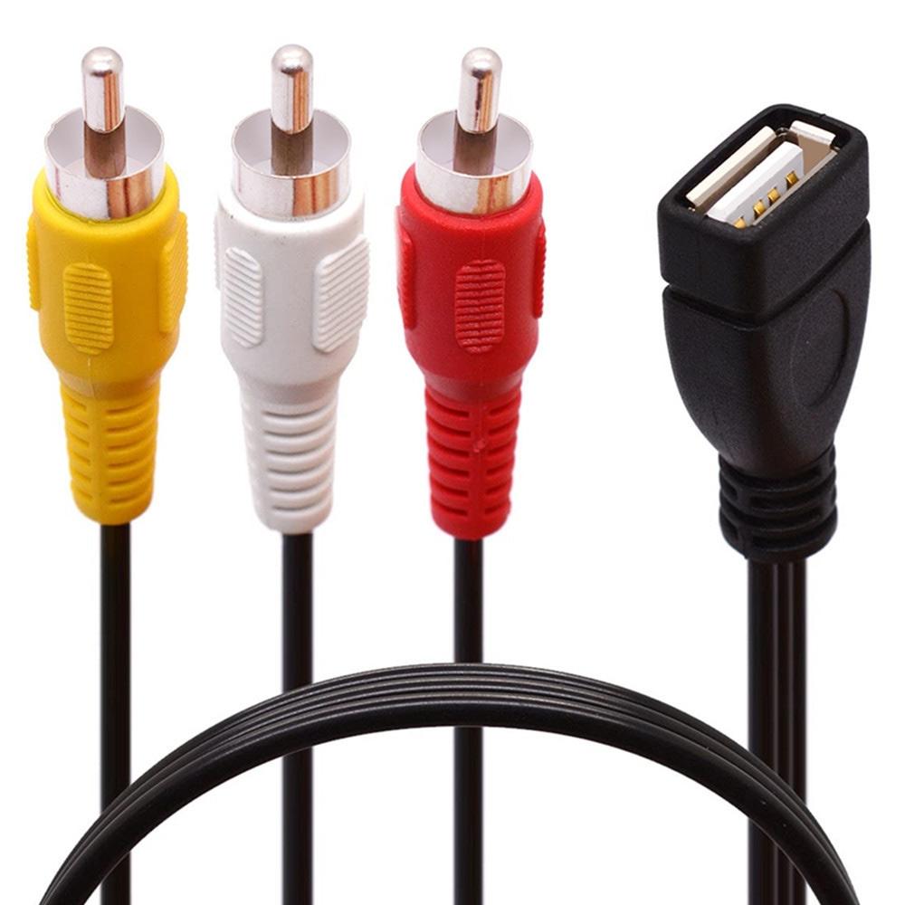 USB to RCA Cable USB Female to 3 RCA Male AV Adapter Cable for Audio Video Devices