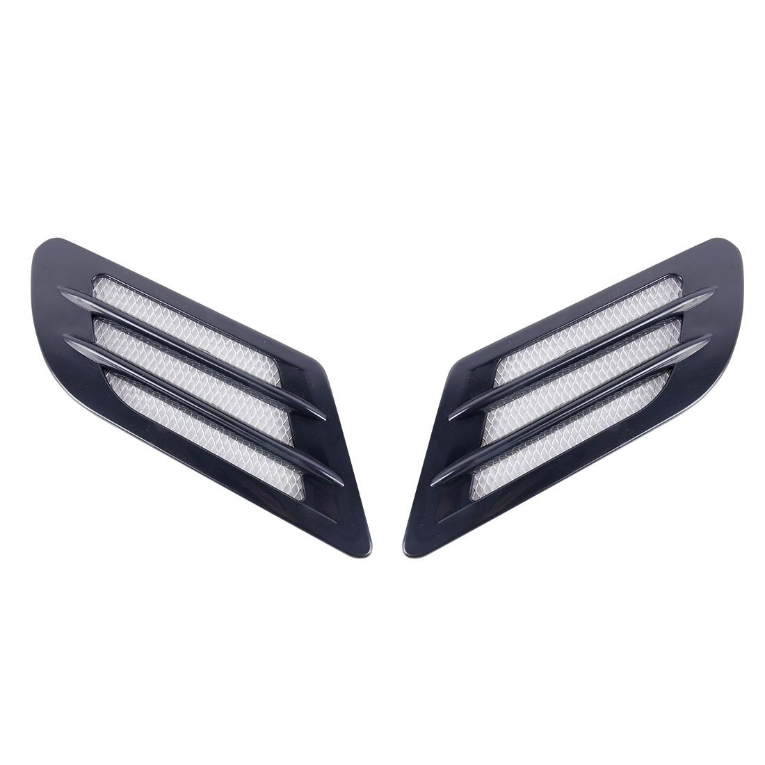 Universal Car Hood Vent Decorative Hood Vent Covers Euro Style ABS Side Grille Trim 2PCS