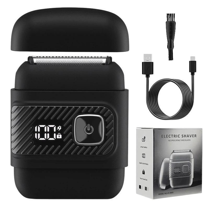 3 Blade Electric Shaver for Men IPX6 Waterproof USB C Razor with LCD Display