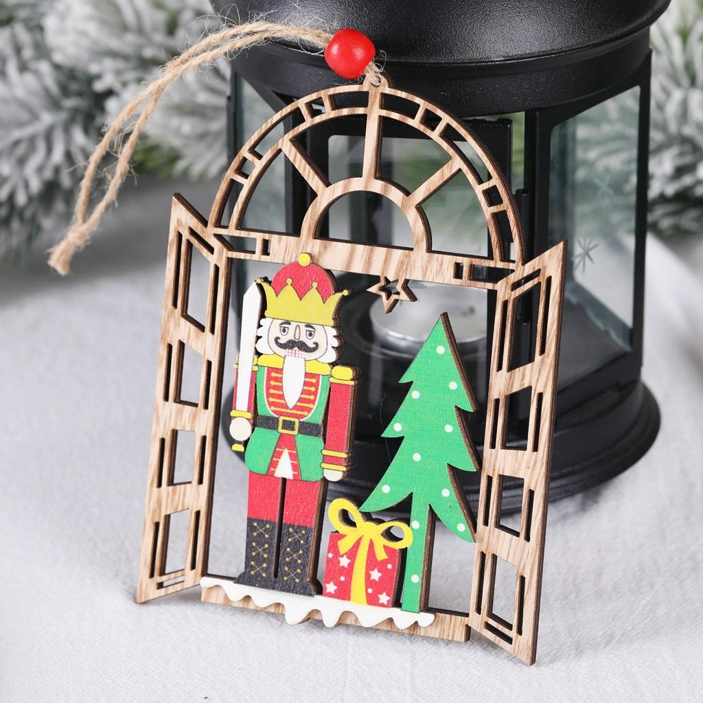 Wooden Nutcracker Christmas Ornament Laser Cut Christmas Tree Pendant