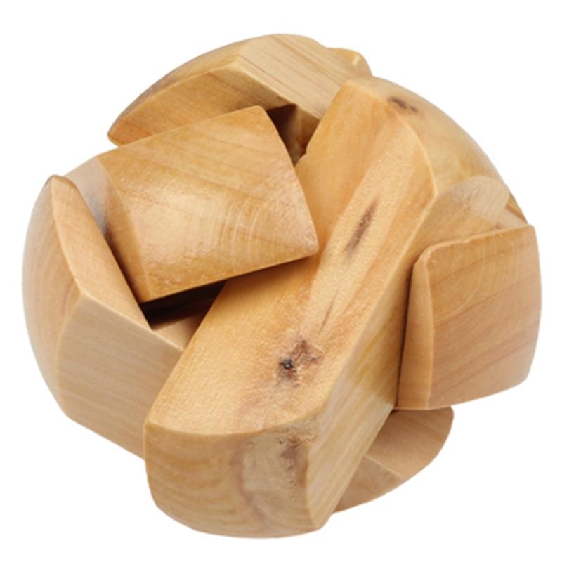 Wooden IQ Puzzle Ball 3D Brain Teaser and Mind Challenge Toy