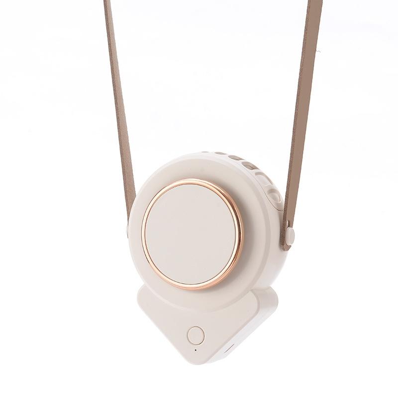 Mini Portable Neck Fan with 3 Speeds, Quiet USB Rechargeable Fan for Outdoor Cooling