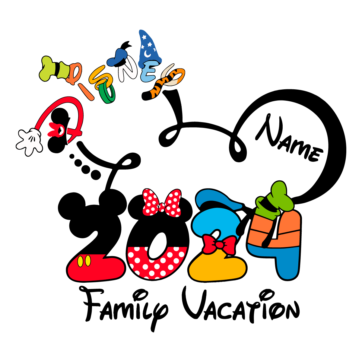 Custom Disney 2024 Family Vacation SVG Digital Download File - Inspire ...