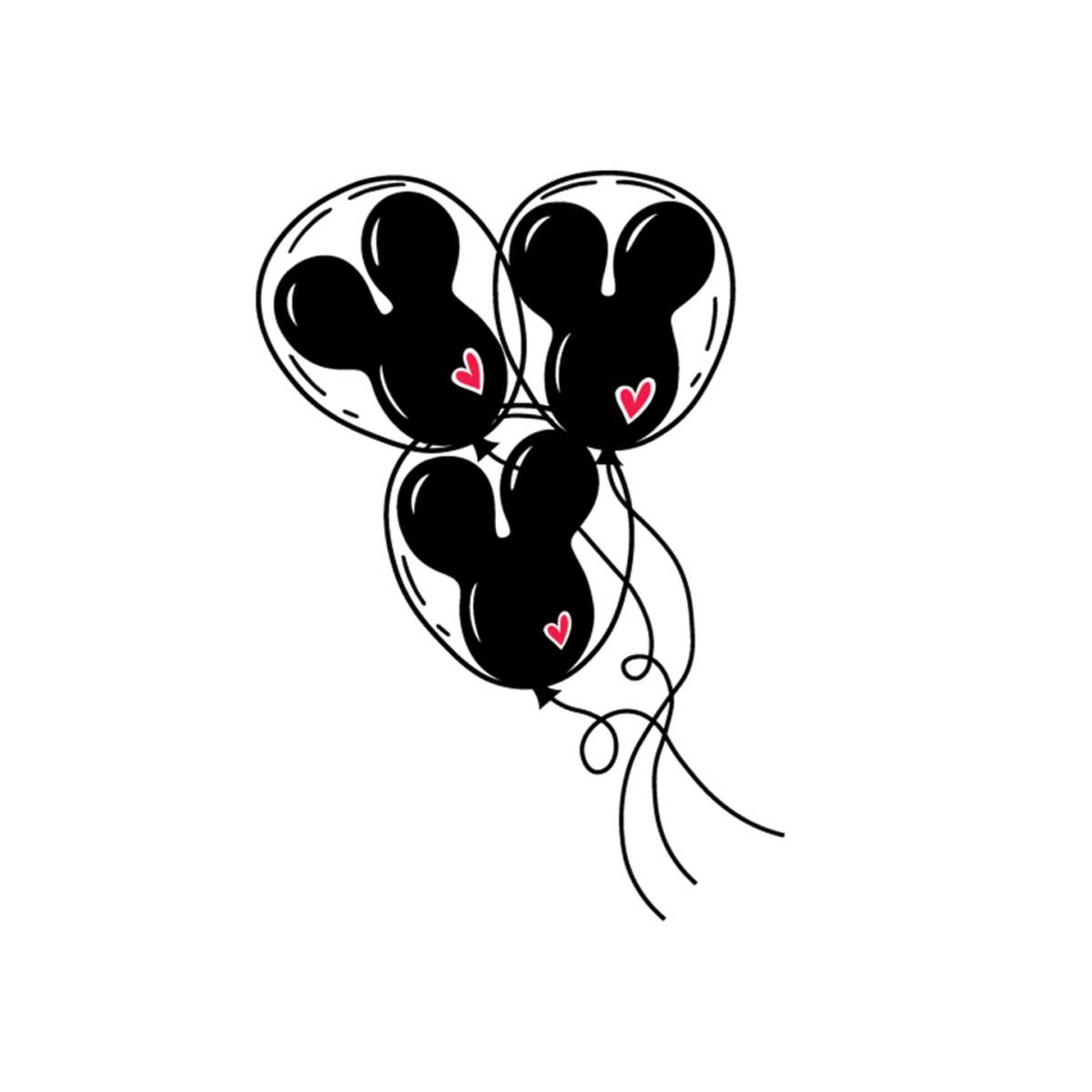 Mickey Mouse Balloons Svg, Disney Svg, Mickey Svg, Mickey He - Inspire
