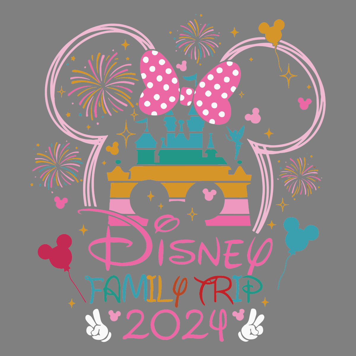 Retro Disney Family Trip 2024 SVG Digital Download Files | Inspire Uplift
