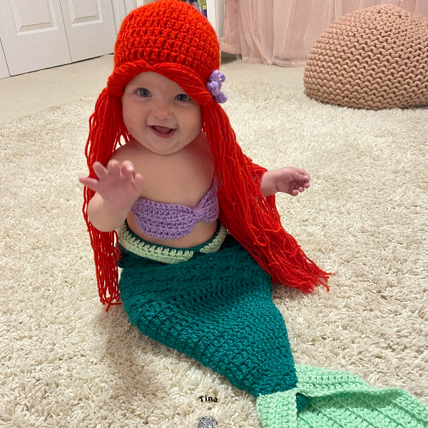 CROCHET PATTERN Baby Mermaid Tail Costume Princess Ariel Costume  Crochet Pattern Sizes Newborn 12 months