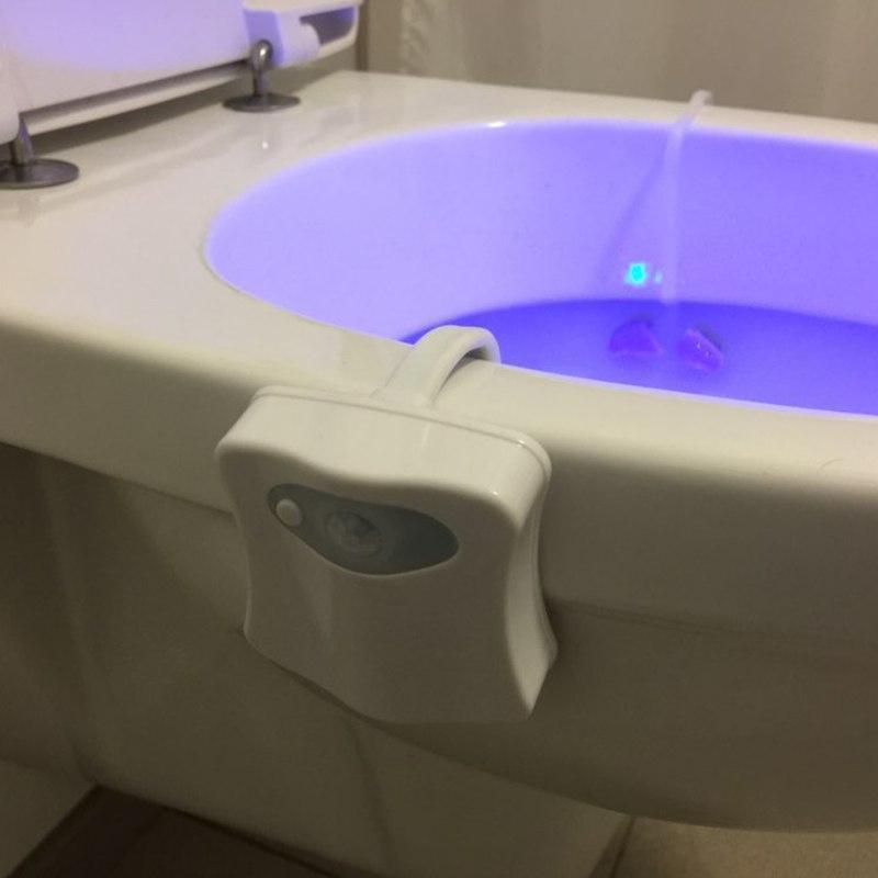 The LED Glow in the Dark toilet seat will help your son find his way to the  toilet and improve his accuracy…and look funky too.…