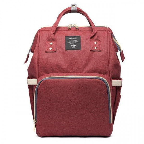 burgundy diaper backpack
