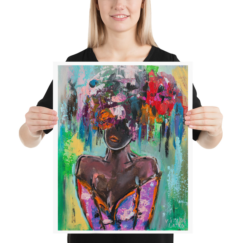 Woman Painting Print Original Art Poster African American Ar - Inspire ...