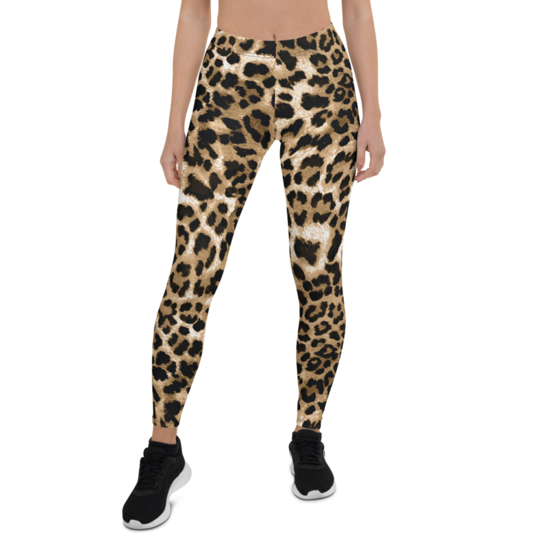 Leopard Print Animal Skin Pattern Leggings Inspire Uplift — free download